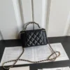 23K chain handle box cosmetic bag