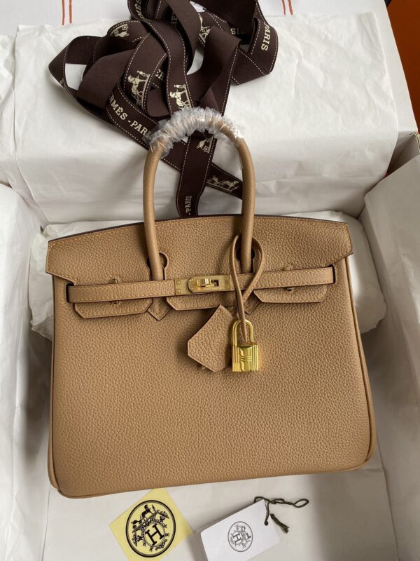 Semi-handmade beeswax stitching original leather Birkin 25cm