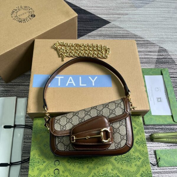 GUCCI underarm bag apricot brown