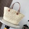 Loewe palm leaf and leather woven bag,