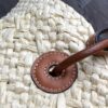 Loewe palm leaf and leather woven bag,