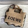 LO℮w℮🌟New🆕Small Raffia Font Tote Handbag