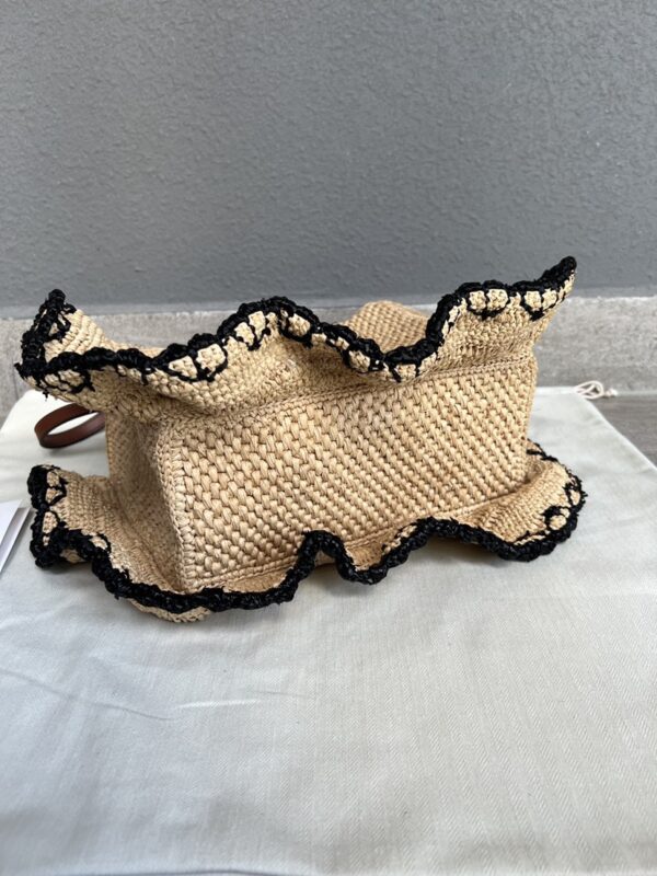 LO℮w℮🌟New🆕Small Raffia Font Tote Handbag