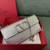Valentino Garavani VLogoSignature grained calfskin clutch