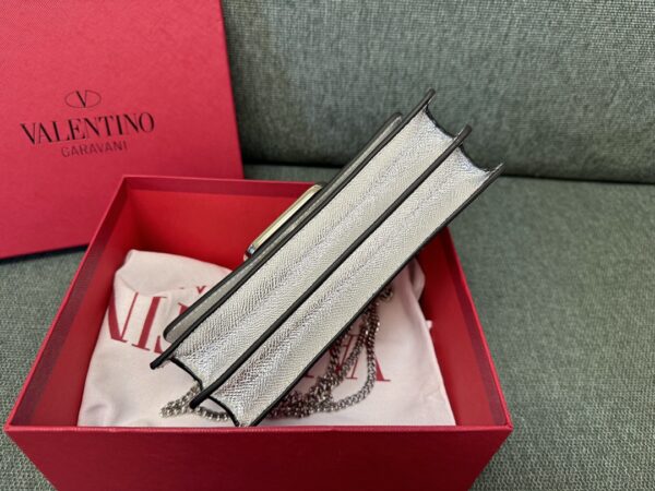 Valentino Garavani VLogoSignature grained calfskin clutch