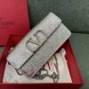 Valentino Garavani VLogoSignature grained calfskin clutch